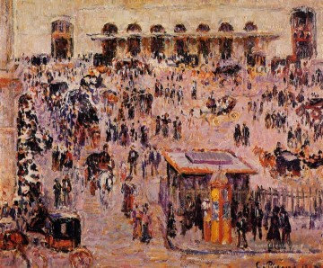 cour du havre Gare St Lazare 1893 Camille Pissarro Ölgemälde